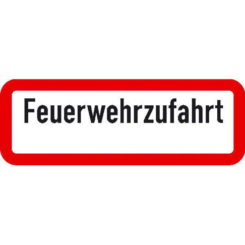 Feuerwehrzufahrt Verkehrsschild StVO Typ 1 - Nr. 3000 | 59,4 x 21 cm | DIN 4066