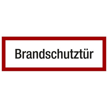 Brandschutzschild "Brandschutztür" - DIN 4066 - Folie - 297 x 105 mm - 10 Stück