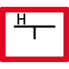 Unterflurhydranten Hinweisschild (A) - Blanko - Aluminium - 250x200 mm | Feuerwehrzeichen DIN 4066
