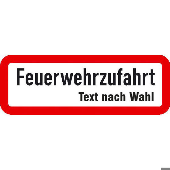 Feuerwehrzufahrt Verkehrsschild - StVO Typ 1 Nr. 3000 - 42x14,8 cm DIN 4066