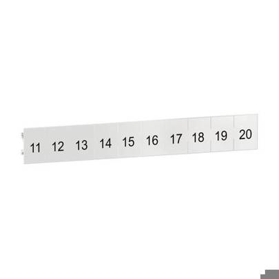 Schneider Electric Steckschilder für SSD Halbleiterrelais | Nummeriert 11-20 - Steckschild