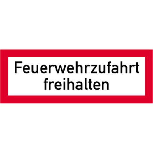 Feuerwehrzufahrt Schild - Alu - 594x210 mm | DIN 4066