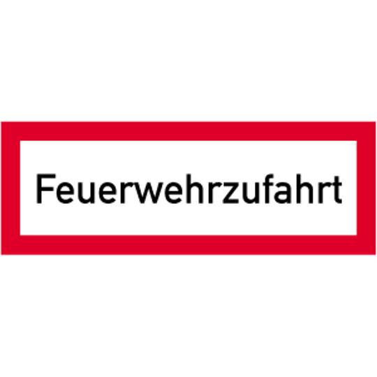 Feuerwehrzufahrt Schild aus Aluminium - 594x210 mm | DIN 4066