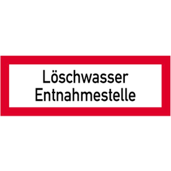 Reflektierendes Alu Schild Löschwasser Entnahmestelle - DIN 4066 (297x105 mm)