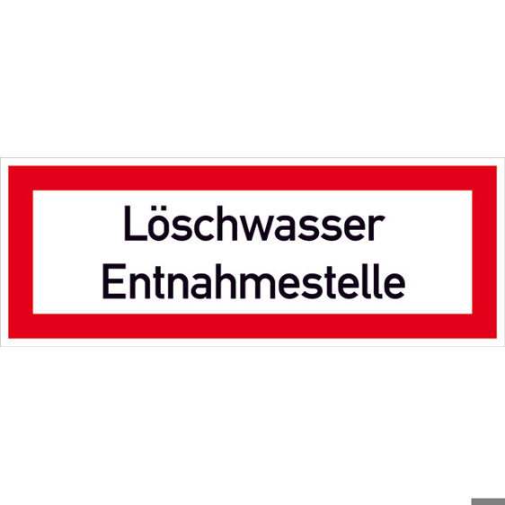 Hinweisschild Löschwasser Entnahmestelle DIN 4066-D1 | Aluminium | 42 x 14,8 cm | Brandschutz