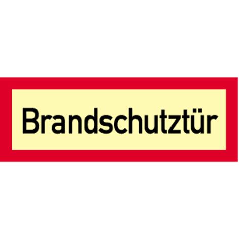 Brandschutztür Aufkleber - Langnachleuchtend | 160 mcd | 297x105 mm | Feuerwehrzeichen DIN 4066