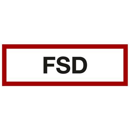 FSD Brandschutzschild - DIN 4066 - Folie - 297 x 105 mm - 10 Stück
