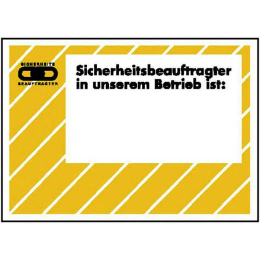 Sicherheitsaushang für Sicherheitsbeauftragte | Aluminium | 29,7 x 21 cm
