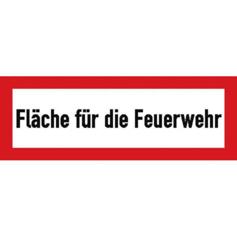 Hinweisschild Brandschutz für Feuerwehr | Alu | DIN 4066 (59,4 x 21 cm)