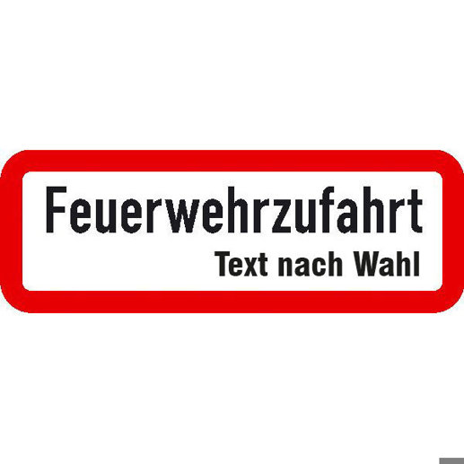 Verkehrsschild Feuerwehrzufahrt Typ 1 - StVO Nr. 3000 | 21,0 x 7,4 cm | DIN 4066