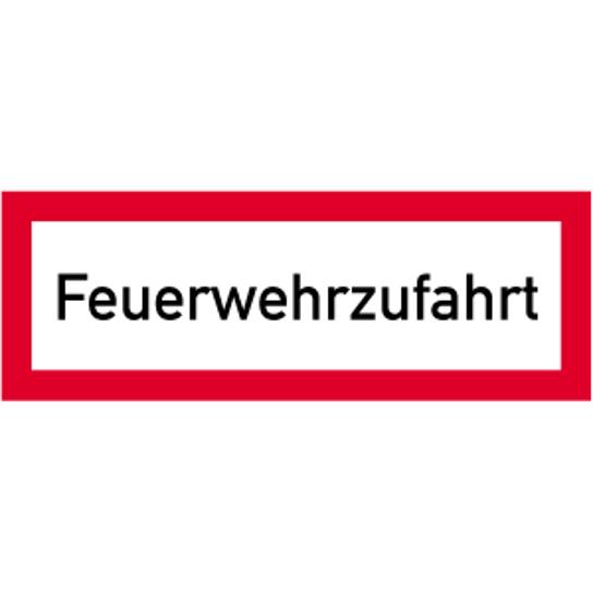 Reflektierendes Feuerwehrzeichen zur Zufahrt | Alu | DIN 4066 | 594x210 mm