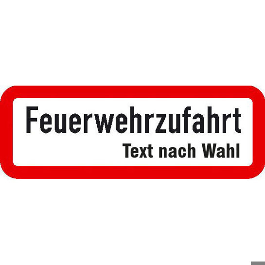 Verkehrsschild Feuerwehrzufahrt - StVO Typ 1 (Nr. 3000) - 59,4x21 cm - DIN 4066