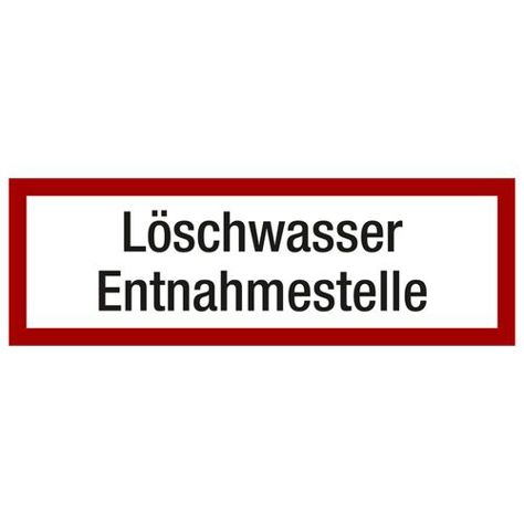 Brandschutzschild "Löschwasser Entnahme" | DIN 4066 | Folie | 297 x 105 mm | 10 Stück